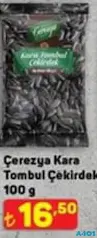 ÇEREZYA KARA TOMBUL ÇEKİRDEK 100 G fiyat ve kampanya bilgisi